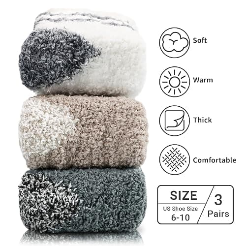 Trifabricy Fuzzy Socks for Women, Fuzzy Socks Cozy Slipper Sock for Women, Women's Winter Ultra Soft Warm Fuzzy Sleeping Sock thumbnail 2