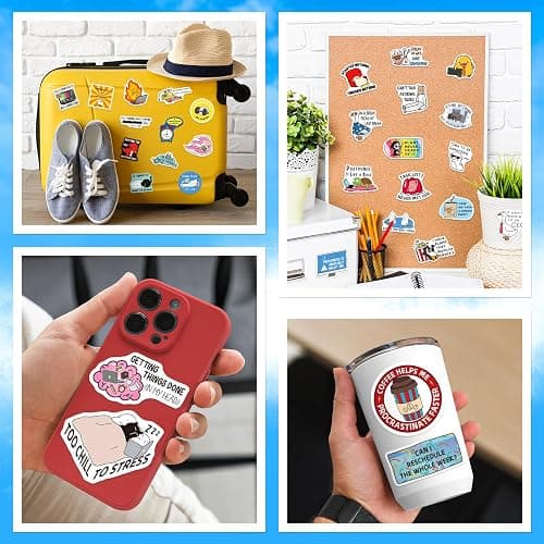 zheyistep 200PCS Funny Procrastination Stickers, Meme Stickers for Adults, Sarcastic Quote Vinyl Sticker Pack for Laptop Water Bottle Phone Case Journal Helmet thumbnail 5