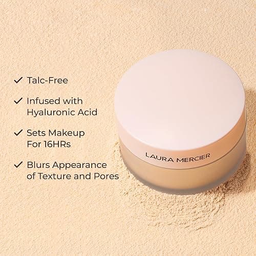 Laura Mercier Translucent Loose Talc-Free Setting Powder Ultra-Blur: Hyaluronic Acid Infused, Natural & Blurring Finish, Long Lasting, 4 Shades, Holiday Gift Set thumbnail 5