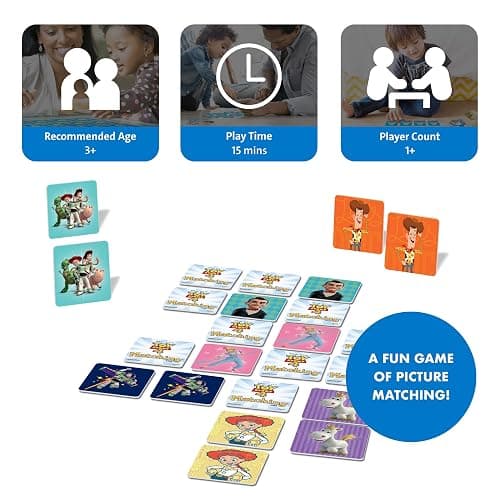 Wonder Forge Toy Story 4 Matching Game | Build Focus and Memory with Woody, Buzz, and Beloved Pixar Characters | Fun and Engaging Activity for Kids Ages 3+ thumbnail 3
