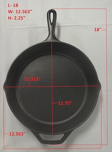 Lodge 12 Inch Cast Iron Pre-Seasoned Skillet – Signature Teardrop Handle - Use in the Oven, on the Stove, on the Grill, or Over a Campfire - Black thumbnail 3