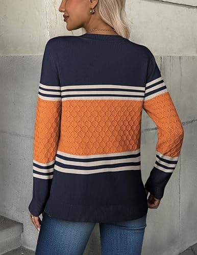 ZEAGOO Womens Sweaters Long Sleeve Tops Crew Neck Knit Pullover Sweaters Fall Fashion 2026 Dressy Casual Basic Clothes thumbnail 4