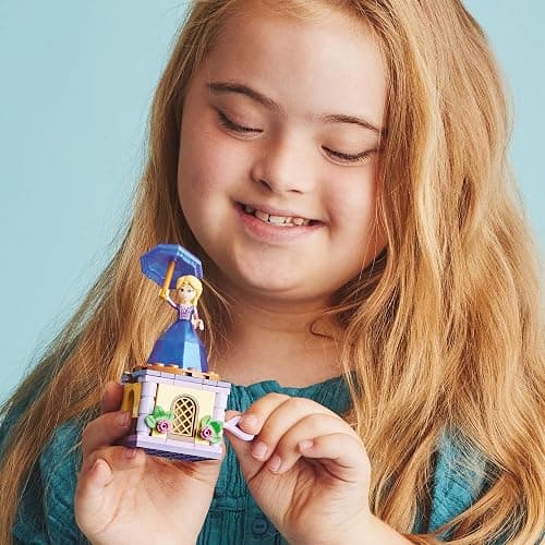 LEGO Disney Princess Twirling Rapunzel 43214 Building Toy with Diamond Dress Mini-Doll and Pascal The Chameleon Figure, Wind Up Toy Rapunzel, Disney Collectible Toy for Girls & Boys Age 5+ Years Old thumbnail 2