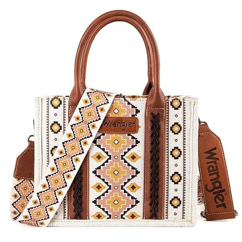 Wrangler Aztec Tote Bag for Women Boho Shoulder Purses and Handbags - Image 1