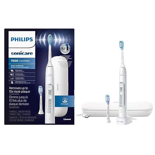 Philips Sonicare ExpertClean 7500 White, Rechargeable Electric Power Toothbrush, HX9690/06 - Image 1