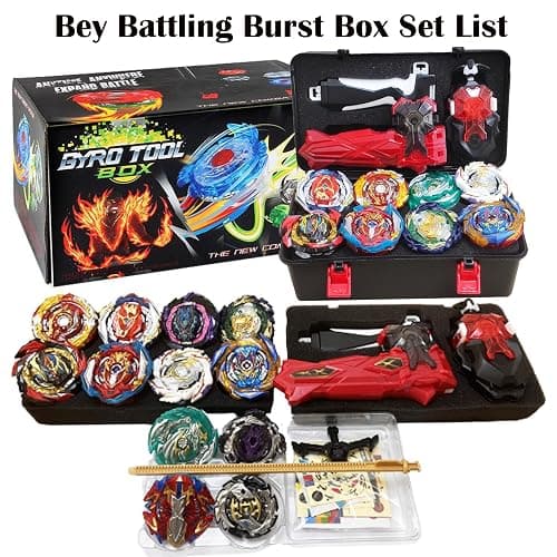 Bey Battling Blade Burst Toy Set, 12 Spinning Burst Gyros 2 Two-Ways Launchers with Grip, Combat Tops Battle Game with Portable Box Gift for Kids Children Boys 6-12 thumbnail 6