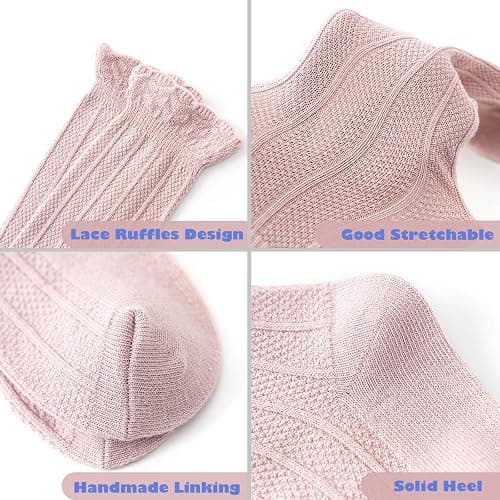 American Trends Baby Knee High Socks - Girls & Boys Newborn to Toddlers - Ruffled Tube Socks thumbnail 2