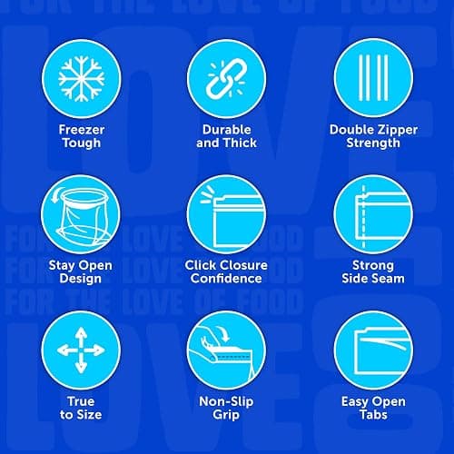 Ziploc Gallon Food Storage Freezer Bags, 132ct Total, Stay Open Design, Easy to Fill, 66 Count, 2 Pack, 132 Total thumbnail 4