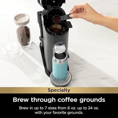 Ninja | Coffee Maker | Single Serve |Brew with Coffee Pods & Grounds| Compatible with K-Cup Coffee Pods | 4 Brew Styles, up to 24oz Cup Sizes & 56oz Removable Reservoir | Black | PB051 thumbnail 3