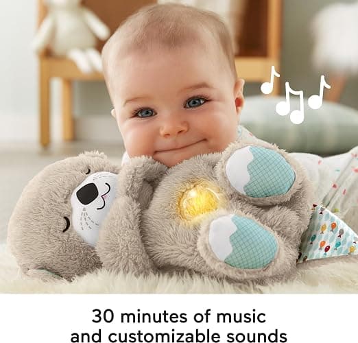 Fisher-Price Baby Toy Soothe 'n Snuggle Otter Portable Plush Sound Machine with Music Lights & Breathing Motion for Newborns 0+ Months - 1 Count (Pack of 1) thumbnail 4