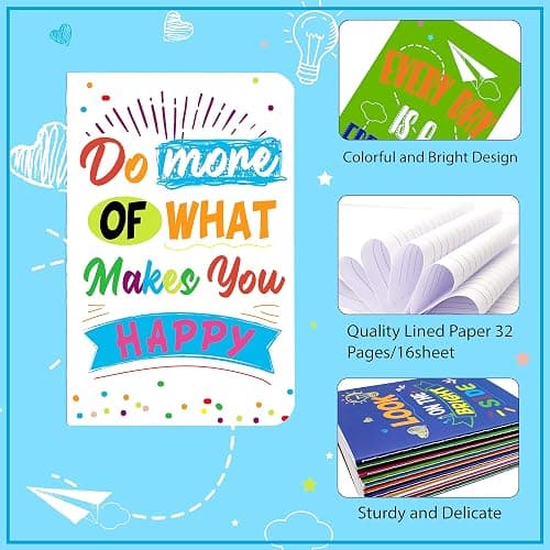 Cinrobiye 24 Pcs Mini Colorful Notebooks, Funny Motivational Journals Notepads Inspirational Notepads Small Pocket Notebook for Kids Teacher School Office Gift Bulk Prizes Travel Supplies (Colorful) thumbnail 4