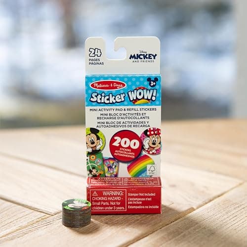Melissa & Doug Sticker Wow!™ Mini Activity Pad and 200+ Refill Stickers for Stamper Arts and Crafts Fidget Toy Collectibles – Assorted Disney thumbnail 9