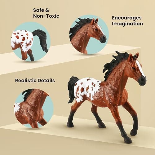 Zippytots 6PCS Farm Animal Toys for Kids 3-5 Realistic Plastic Farm Animal Figurines Educational Learning Toy for Toddlers Boys Girls Kids Farm Toys thumbnail 6