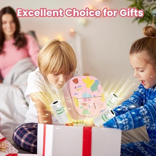 XenGro Mini Sticker Printer AHM2, Mini Thermal Printer with 3 Rolls Paper, Bluetooth Inkless Printpods, Pocket Label Maker Suitable for Creative Kids DIY, Diaries, Photos, Study Notes -Light Pink thumbnail 6