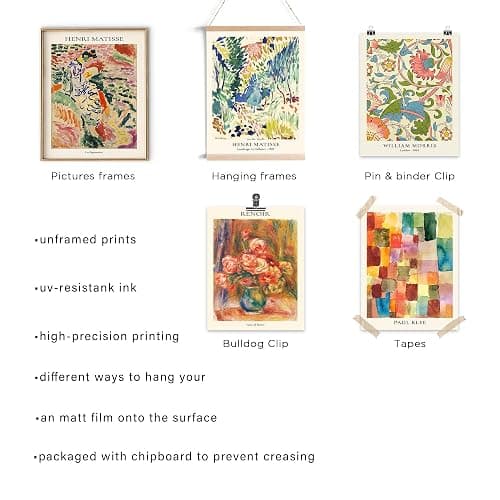 Colorful Eclectic Wall Art Poster Prints,Set of 9 Abstract Wall Decor for Dorm Bedroom,Trendy Aesthetic Pictures for Teens Boys Girls, Maximalist Posters Wall Decorations thumbnail 3