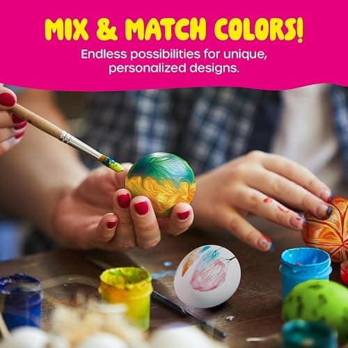 Dan&Darci Easter Egg Squishy Painting Kit - Arts & Crafts for Girls and Boys - Kids Art Activities - Craft Gift for Kid Ages 6 7 8 9 10 Year Old Girl Gifts - Decorate 6 Slow Rising Squishies thumbnail 7