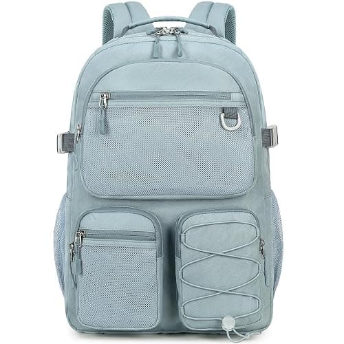 Lohol Water Resistant Backpack with Mulitiple Pockets for School Travel Outdoor College, 15.6 inch Laptop Daypack for Men and Women (Blue) - Image 1