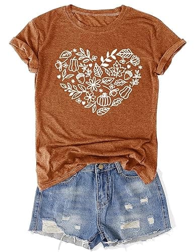 Women's Vintage Floral T Shirt Boho Wildflower Graphic Loose Tees Short Sleeve Casual Tops - Image 1