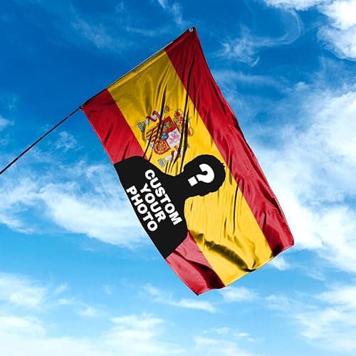 Emoragifou Flagge Selbst Gestalten - Custom Flag 60x90/90x150/120x180 cm - Fügen Sie Fotos und Text hinzu, Personalisierte flagge Banner Wandbehang für Innen- und Außenbereich thumbnail 2