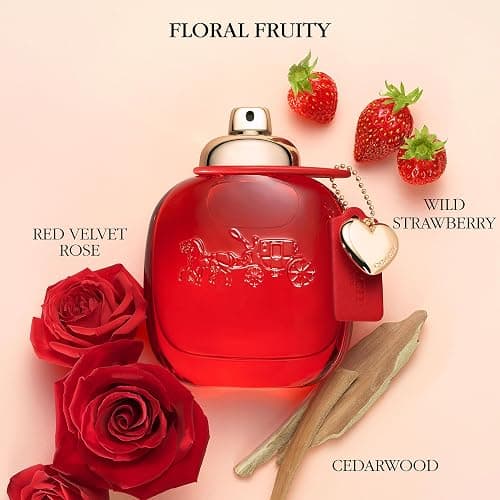 Coach Love Eau de Parfum - Women's Fragrance - Floral Fruity - With notes of Wild Strawberry, Red Velvet Rose & Vibrant Cedarwood - 1.7 Fl Oz thumbnail 2