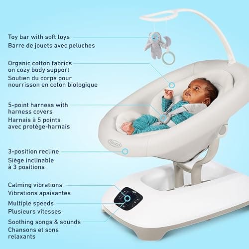 Graco SmartSense Soothing Baby Swing, Rori thumbnail 7