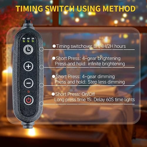 RMFSH Candle Warmer Lamp with Timer Dimmable, Birthday Gifts for Women Mom, House Warming Gifts New Home Decor, Wax Melt Warmer for Jar Candles with 2 Bulbs thumbnail 8