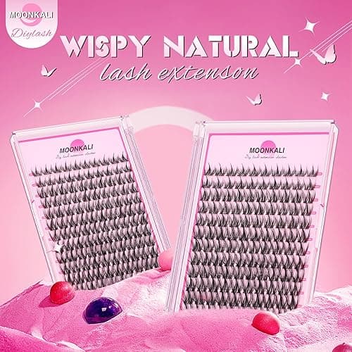 MOONKALI Natural Lash Clusters Wispy Fairy Eyelash Extensions 10-16MM CC Curly Manga Eyelash Clusters 120Pcs Individual Versatile DIY Lash Extension, Black thumbnail 7