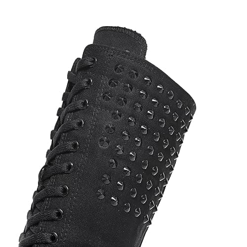 Momuk Long Rivet Knee High Canvas Boots Punk Style for Women & Girls thumbnail 6