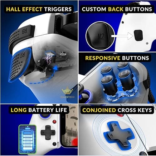 MAJESTECH [HOT NEW D11 Phone Controller For iPhone/Android/Tablet/iPad/Switch, Play Call of Duty, Roblox, Xbox Cloud, Wireless Bluetooth Mobile Gaming Controller iPhone 16 15 14 13 Samsung Google thumbnail 2