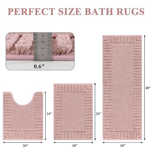 Pauwer Bathroom Rugs Sets 3 Piece thumbnail 2