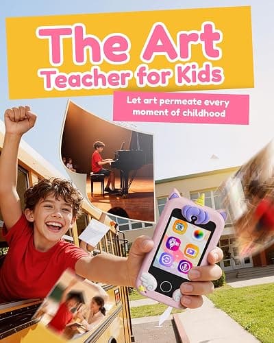 KOKODI Kids Smart Phone, Touchscreen HD Dual Camera Cell Phone for Kids, Christmas Birthday Gifts Dinosaur Child Play Phone for Girls 3-10, Travel Toy Preschool Learning Education Toy thumbnail 8