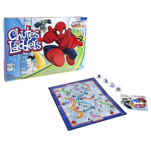 Hasbro Gaming Chutes and Ladders: Marvel Spider-Man Edition Board Game for Kids 2-4 Players, Preschool Games, Ages 3 and Up (Amazon Exclusive) thumbnail 2