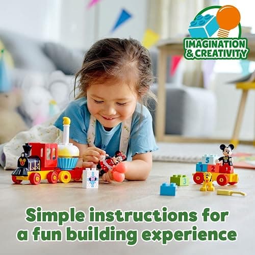 LEGO DUPLO Disney Mickey & Minnie Mouse Birthday Train Toy - Building Blocks for Toddlers, Ages 2+ - Pretend Play Learning Toy for Girls & Boys - Gift for Birthday - 10941 thumbnail 7