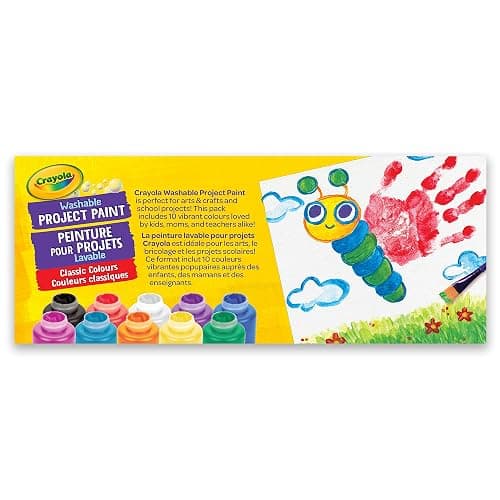 Crayola 10 59ml Paint Jars Assorted Classic Colours Arts & Crafts thumbnail 2