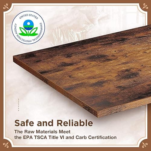 Rolanstar Tree Bookshelf with Drawer, 9 Shelf Bookshelf, Wooden Bookcase Storage Rack for CDs/Movies/Books, Corner Bookshelves, Utility Organizer Shelves for Living Room, Bedroom, Rustic Brown thumbnail 7