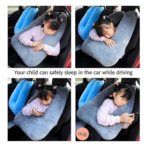 FHSGGP Travel Pillow Car Pillow Kid Car Sleeping The Sleeping Aid for Adults and Kids on Road Trips Kids Travel Pillow Gray thumbnail 6