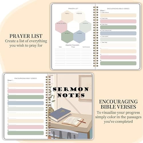 Bible Study Journal - Church Notes Journal - Soap Bible Study Notebook for Women - Bible Notebooks for Note Taking - Based Religious Gifts thumbnail 5