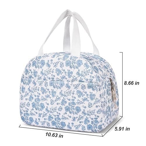 Lunch Box for Women,Cute Lunch Tote Bag,Reusable Insulated Lunch Box,Large Capacity Cooler Bag with Compartments for Work, Picnics or Travelling thumbnail 2