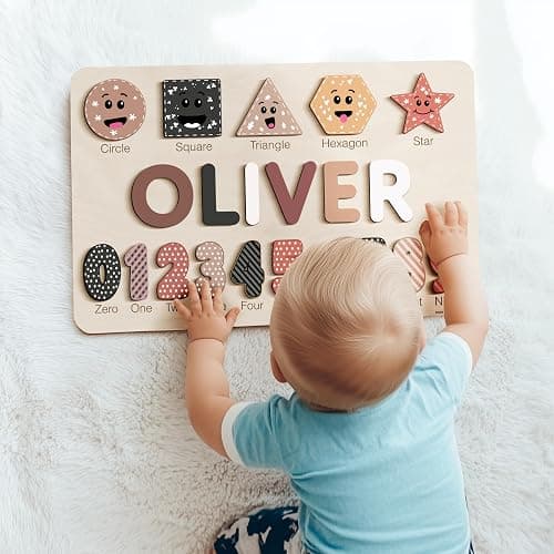 Wood Name Puzzle, Kid Gifts, Toddlers Name Puzzle, Baby Boy and Girl Gift, Toddler Gifts, Birthday Gift, Toddler Toy, Baby Toy, Montessori, Custom Blocks thumbnail 7