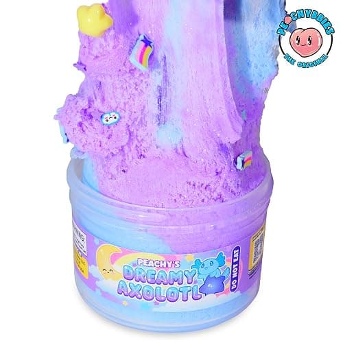 Peachybbies Dreamy Axolotl Cloud Slime - Made in USA Premium, 100% Authentic, 7 oz., Scented for Kids, ASMR, Axolotl Gifts, Slime Charms, Fidget Toys thumbnail 5