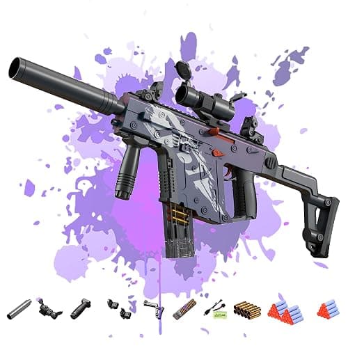 SK MISS Automatic Toy Guns for Kids, Color-changing Auto-Manual Toy Foam Blasters, Electric Shooting Games Toys, Birthday Toys for Boys Girls Teenager - Image 1
