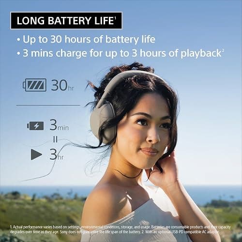 Sony WH-1000XM6 The Best Noise Cancelling Wireless Headphones, Sandstone | HD NC Processor QN3, 12 Microphones, Adaptive NC Optimizer, Mastered by Engineers, Studio-Quality, Up to 30 Hrs of Battery thumbnail 5