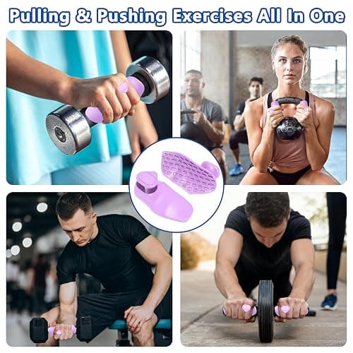 Epritliber Silicone Gym Grips for Weight Lifting,Workout Gloves for Women Men Alternative,Anti Slip Gym Workout Grip,Rubber Gym Hand Grips-Weightlifting Grips Pad for Barbell,Pull Up,Ryptfit,Training thumbnail 5