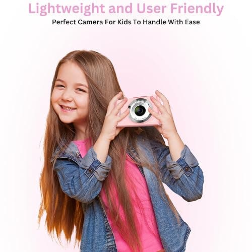 4K Digital Camera - 48MP Photos 32GB SD Card & Lanyard Included - Travel-Friendly, Digital Point and Shoot Camera, Kid-Sized, Small Camera Gift for Kids, Girls, Students & Teens thumbnail 3
