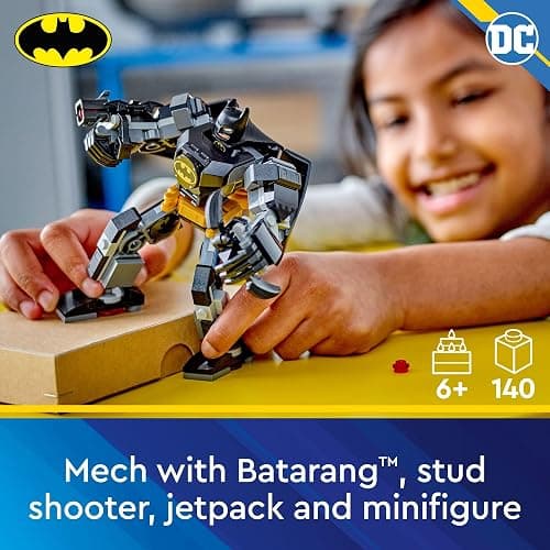 LEGO DC Batman: Batman Mech Armor Super Hero Toy, Collectible Robot Action Figure and Batman Minifigure Included, Creative Super Hero Gift for Kids & Batman Fans Ages 6 and Up, 76270 thumbnail 2