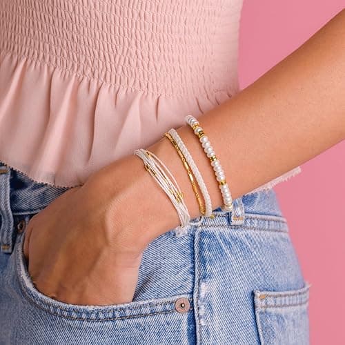 Pura Vida Bracelet Sweet Honey Bracelet Stack, 3 Stackable Bracelets for Women thumbnail 3