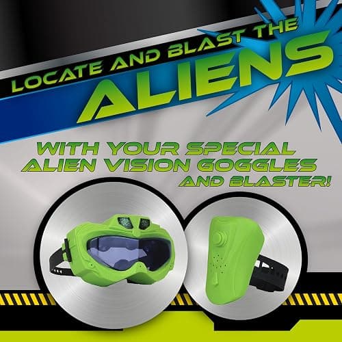 Fotorama Alien Vision Action Game New Version, Shoot Roaring Aliens, Wrist Blaster, Space Goggles, Indoor, Outdoor & Dark Play, Hand-Eye Coordination, Motor Skills, Fun Challenging Games for Kids thumbnail 2