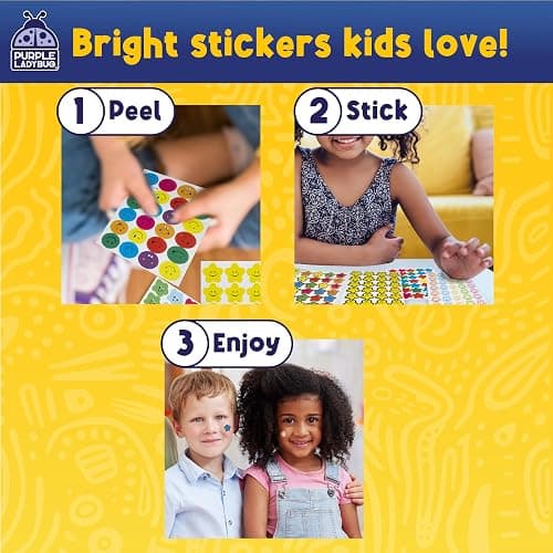 PURPLE LADYBUG Teacher Stickers for Students - 4960 Reward Stickers for Kids Classroom Supplies, Teacher Must-Haves for Classroom Reward Charts, Star, Back to School Gift thumbnail 5