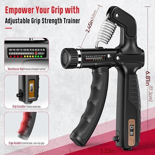 FitBeast Grip Strength Trainer, Hand Gripper Strengthener Kit - 6 Pack with Adjustable Resistance Forearm Strengthener, Forearm Exerciser and Massage Balls for Hand Therapy, Grip Training thumbnail 2