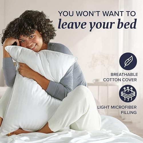 Beckham Hotel Collection Bed Pillows Standard/Queen Size Set of 2 - Original Soft Down Alternative Pillow for Sleeping - Soft Support for Back, Stomach or Side Sleepers thumbnail 6